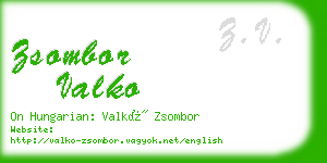 zsombor valko business card